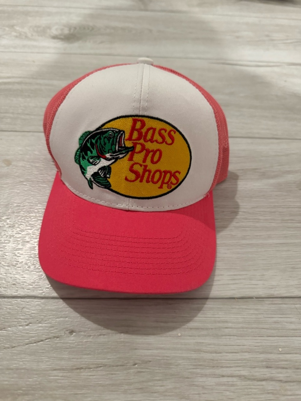 Bass Pro Shops Pink & White Trucker Hat